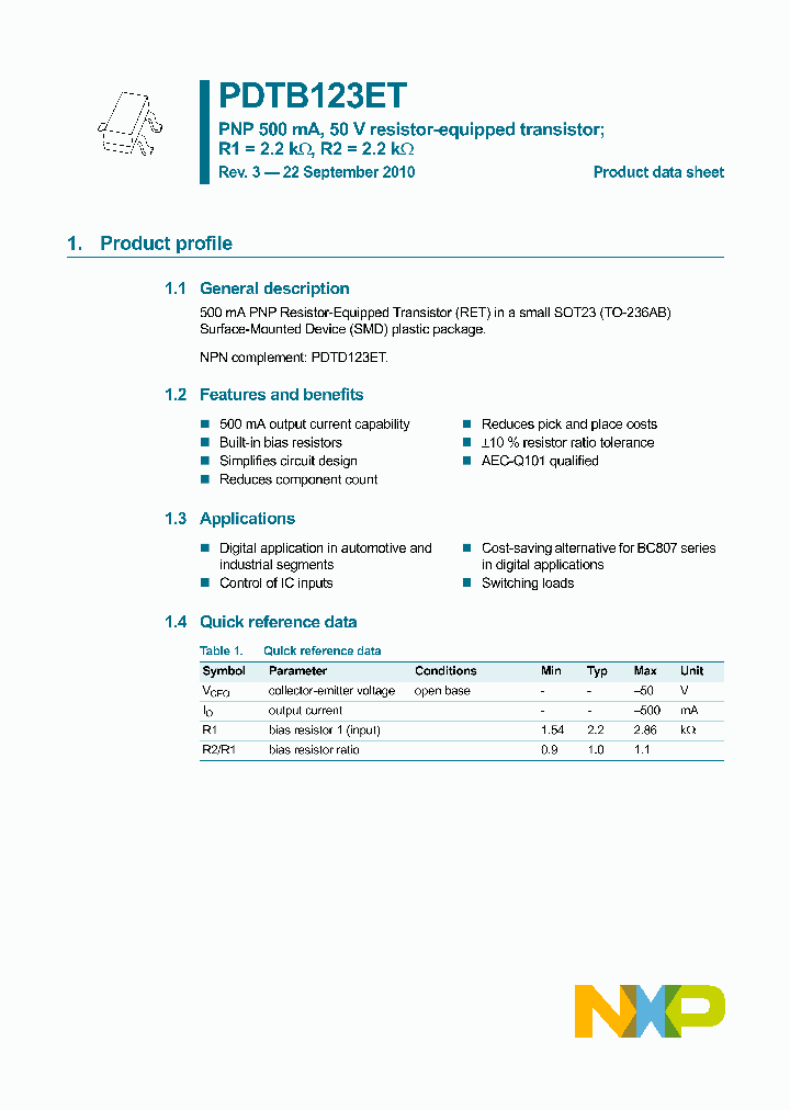 PDTB123ET_6310495.PDF Datasheet
