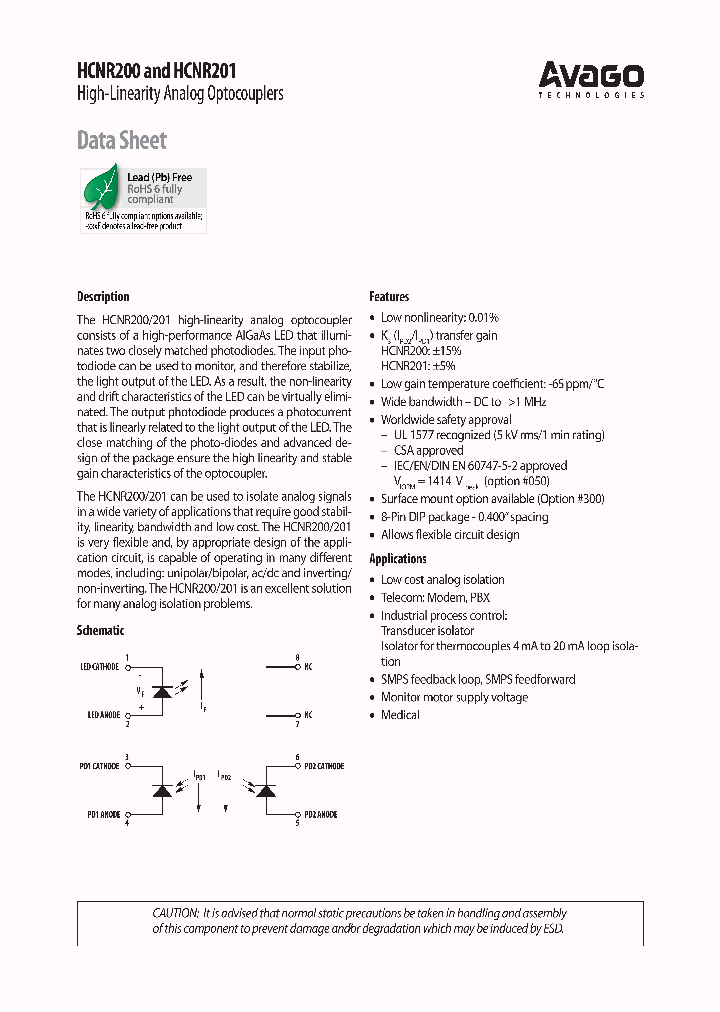 HCNR201-500E_6334289.PDF Datasheet