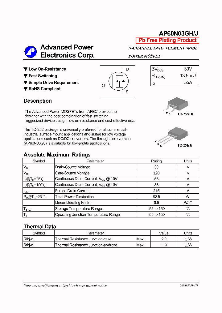 AP60N03GH_6340044.PDF Datasheet