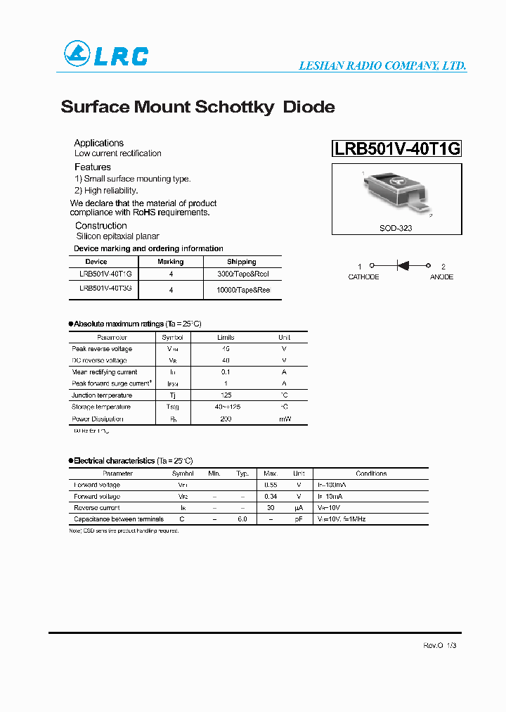 LRB501V-40T1G_6363280.PDF Datasheet