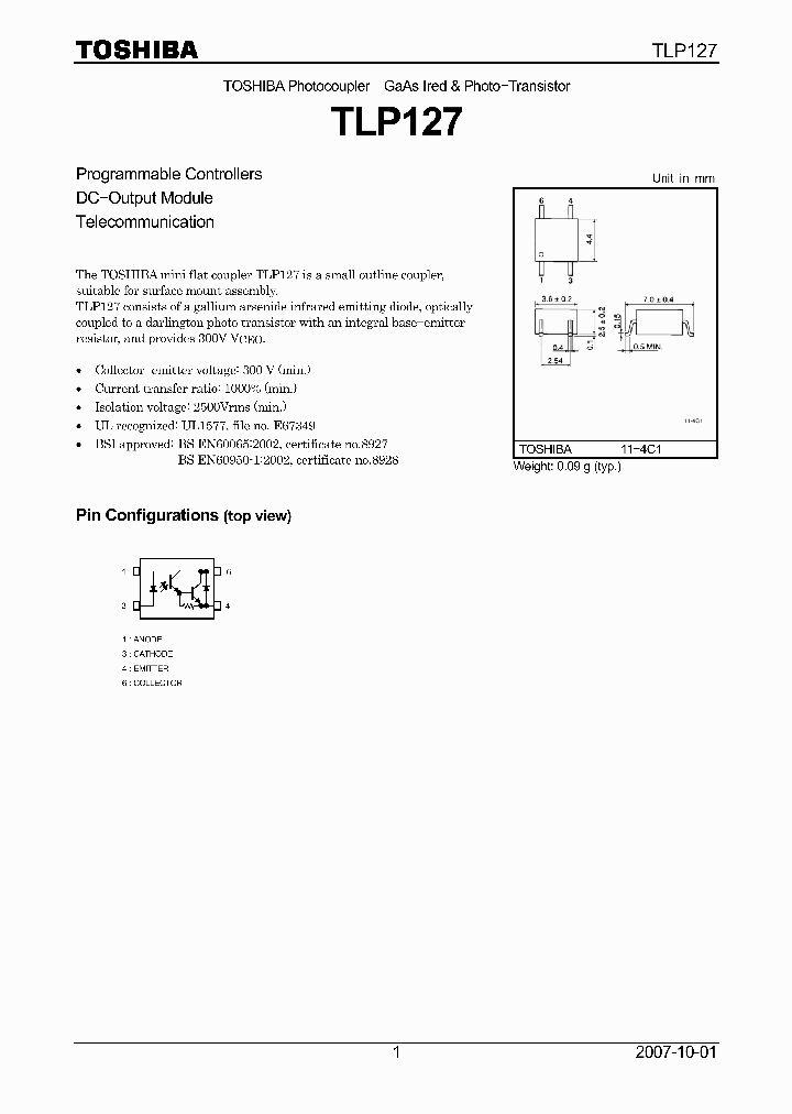 TLP127TPLUF_6365130.PDF Datasheet