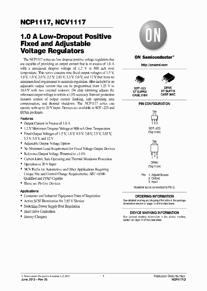 NCV1117DTARKG_6368772.PDF Datasheet