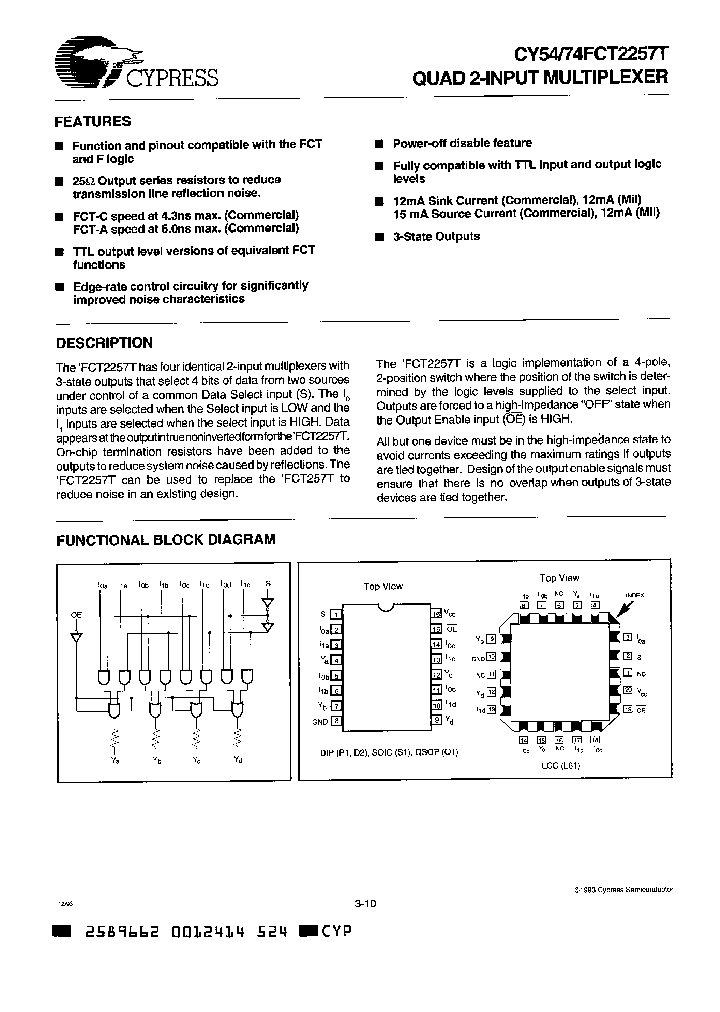 CY54FCT2257CTLMB_6413210.PDF Datasheet