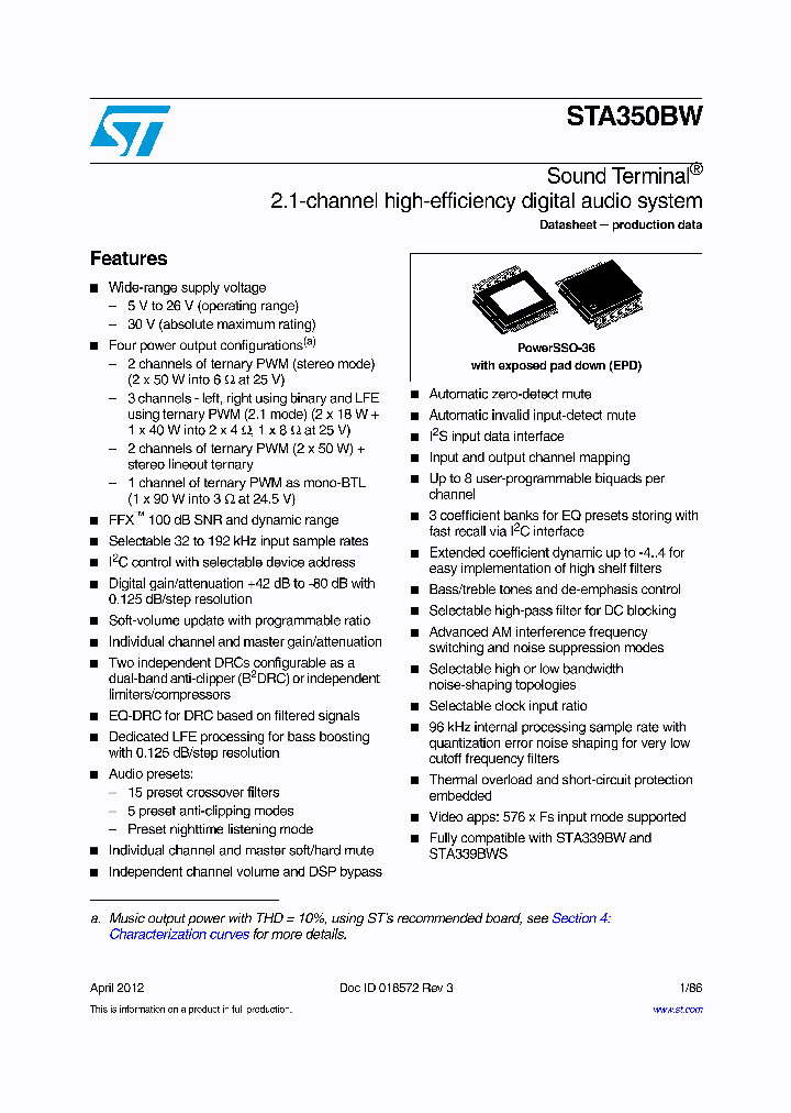 STA350BW_6478369.PDF Datasheet