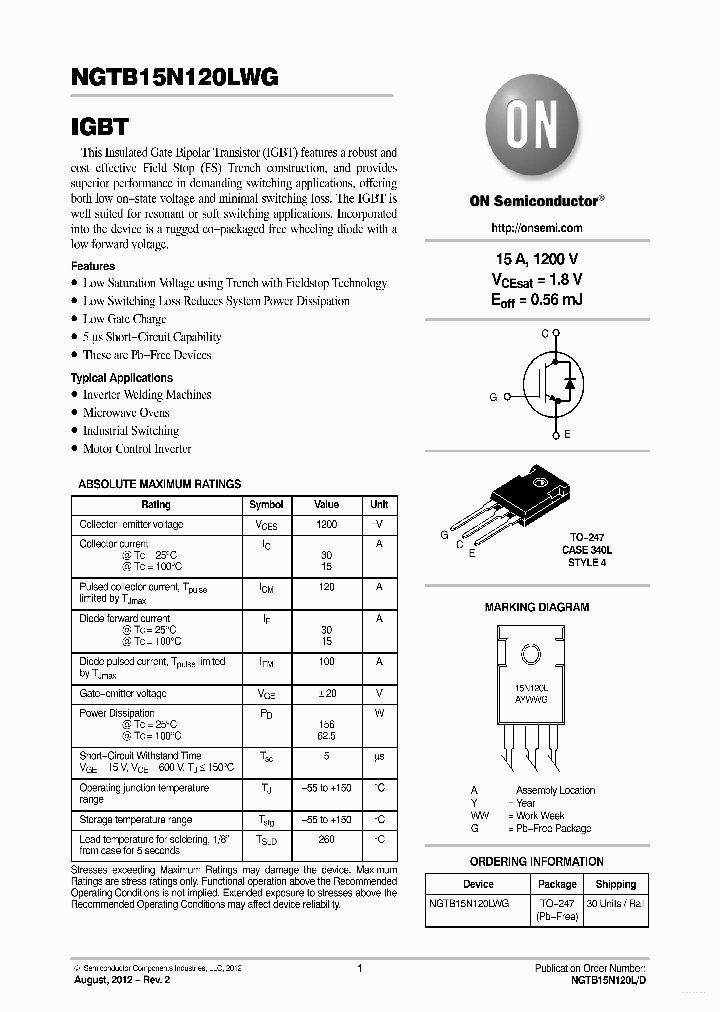 NGTB15N120LWG_6483668.PDF Datasheet