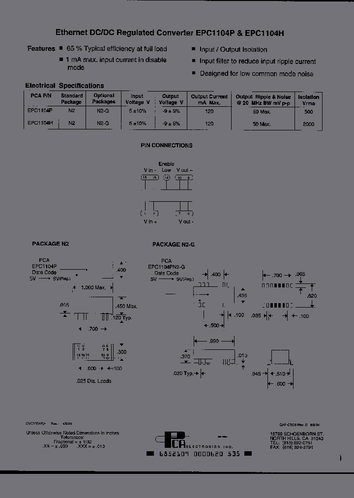 EPC1104HN2_6499082.PDF Datasheet