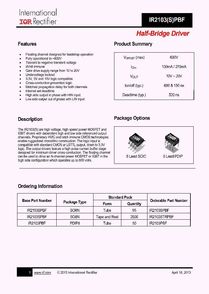 IR2103PBF_6506968.PDF Datasheet