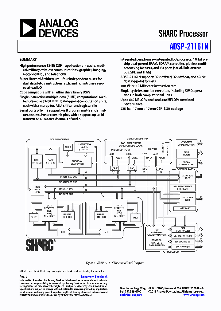 ADSP-21161NYCAZ110_6516593.PDF Datasheet