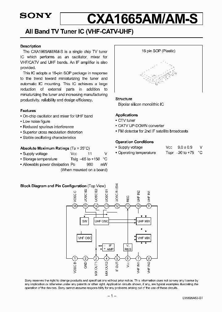 CXA1665AM-S_6539047.PDF Datasheet