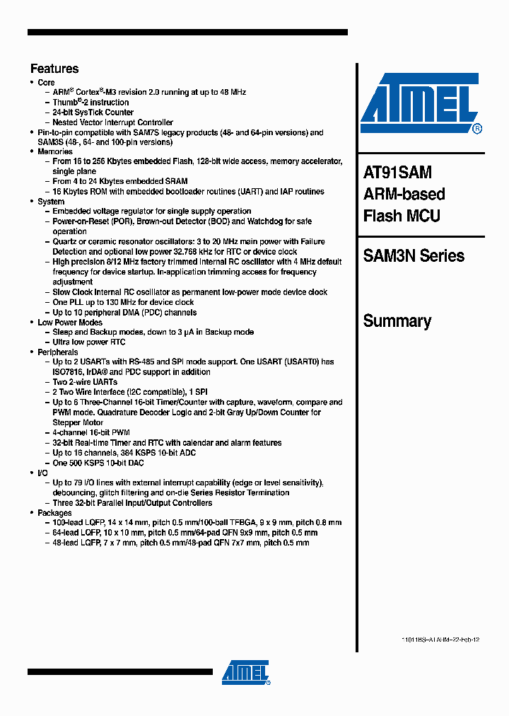 ATSAM3N00AA-AU_6558403.PDF Datasheet