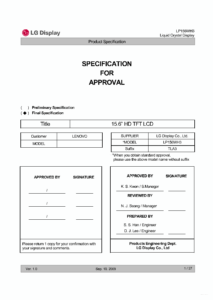 LP156WH3-TLA3_6581612.PDF Datasheet