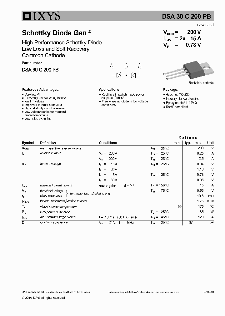 DSA30C200PB_6596692.PDF Datasheet