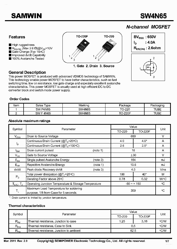 SW4N65_6586571.PDF Datasheet