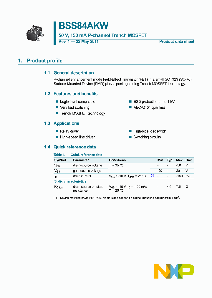 BSS84AKW_6597972.PDF Datasheet