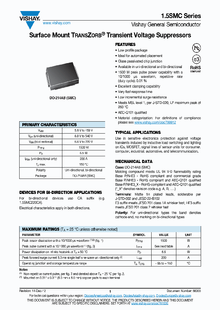 15SMC300A-E3-57T_6600744.PDF Datasheet
