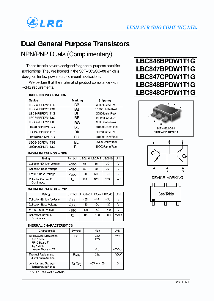 LBC847BPDW1T1G_6601459.PDF Datasheet