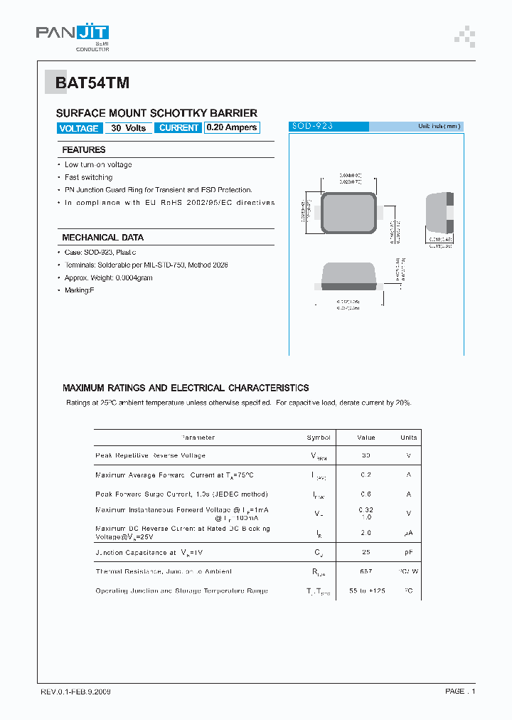 BAT54TM_6602838.PDF Datasheet