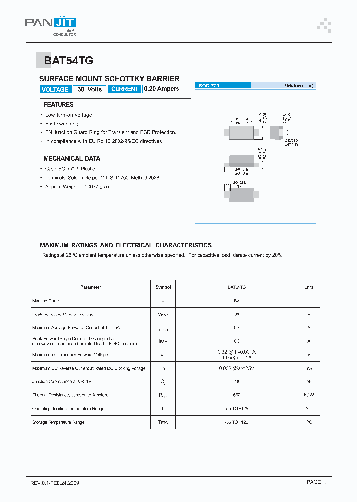 BAT54TG09_6602850.PDF Datasheet