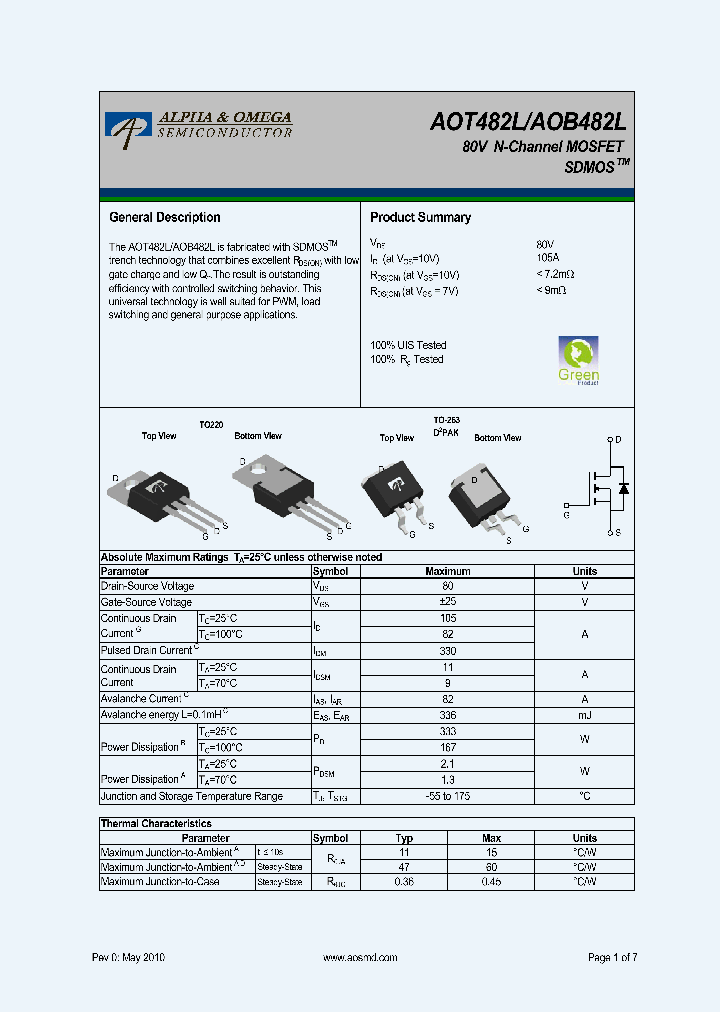 AOT482L_6608102.PDF Datasheet