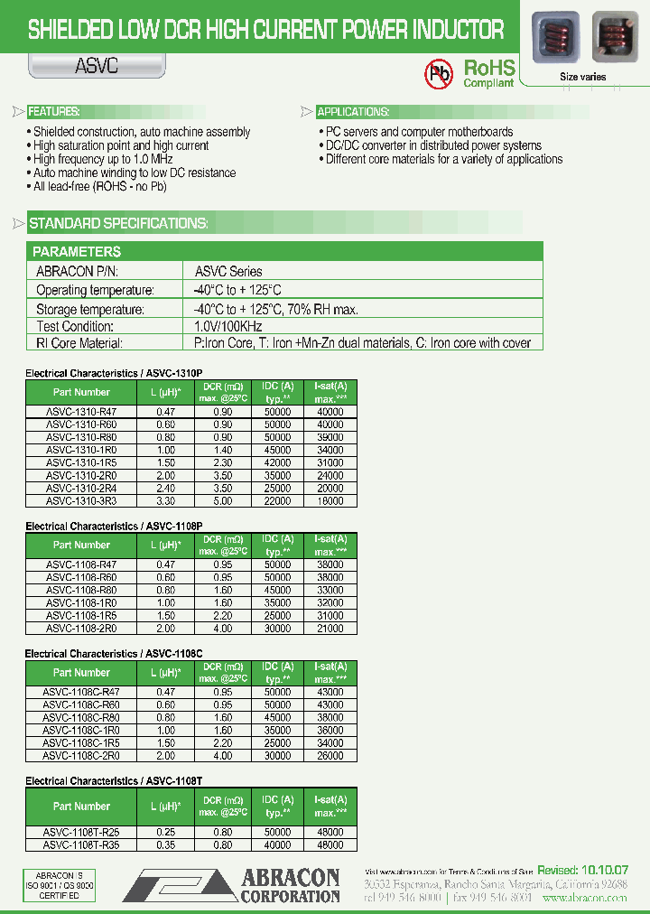 ASVC-0806-1R0J_6619619.PDF Datasheet