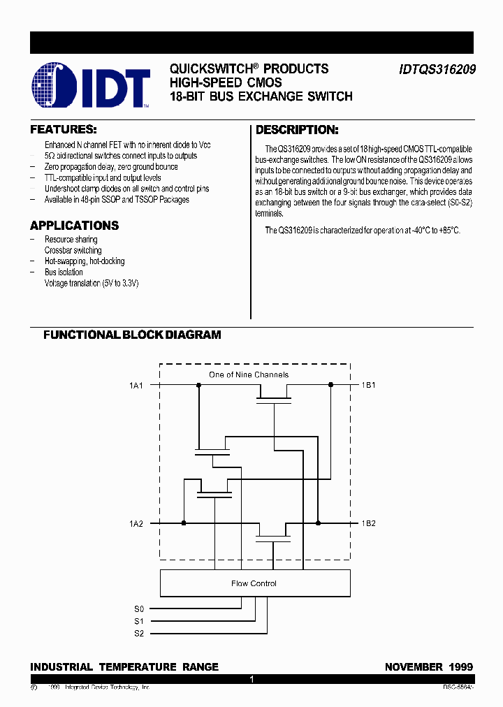 IDTQS316209PA8_6623361.PDF Datasheet