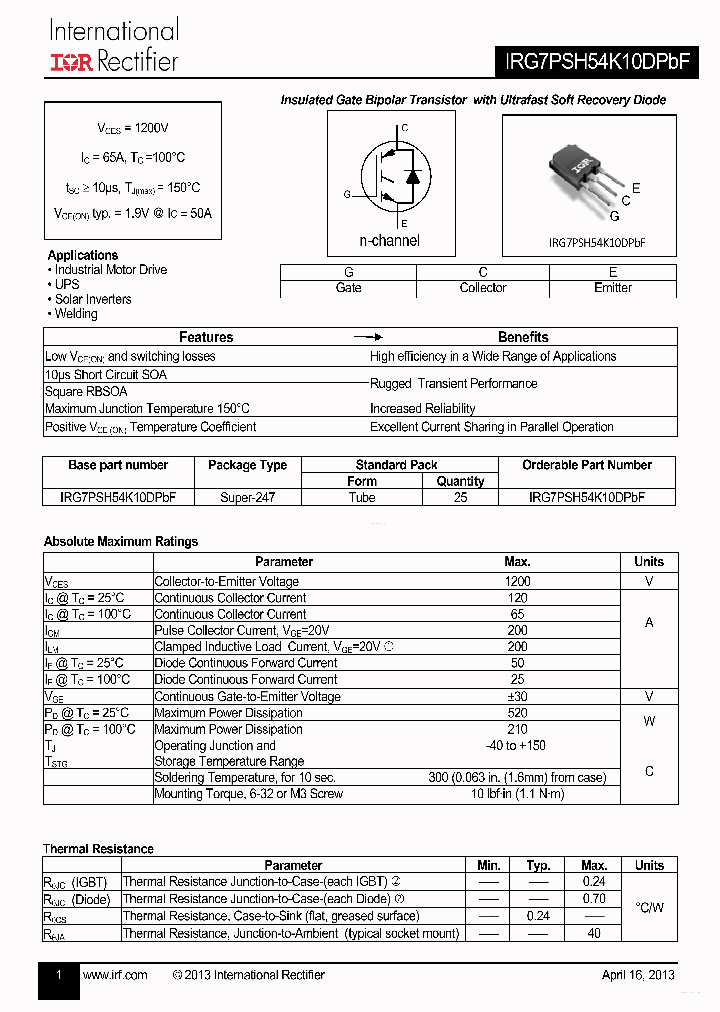 IRG7PSH54K10DPBF_6759483.PDF Datasheet