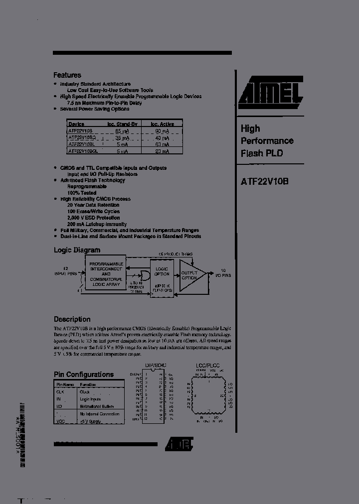 ATF22V10B-15NM_6655364.PDF Datasheet
