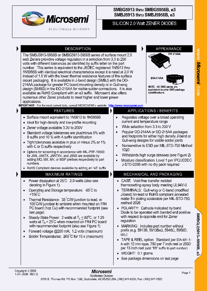 MSPSMBJ5915D_6659572.PDF Datasheet