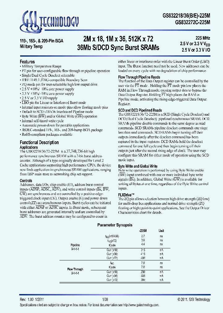 GS832236E-225MT_6674586.PDF Datasheet