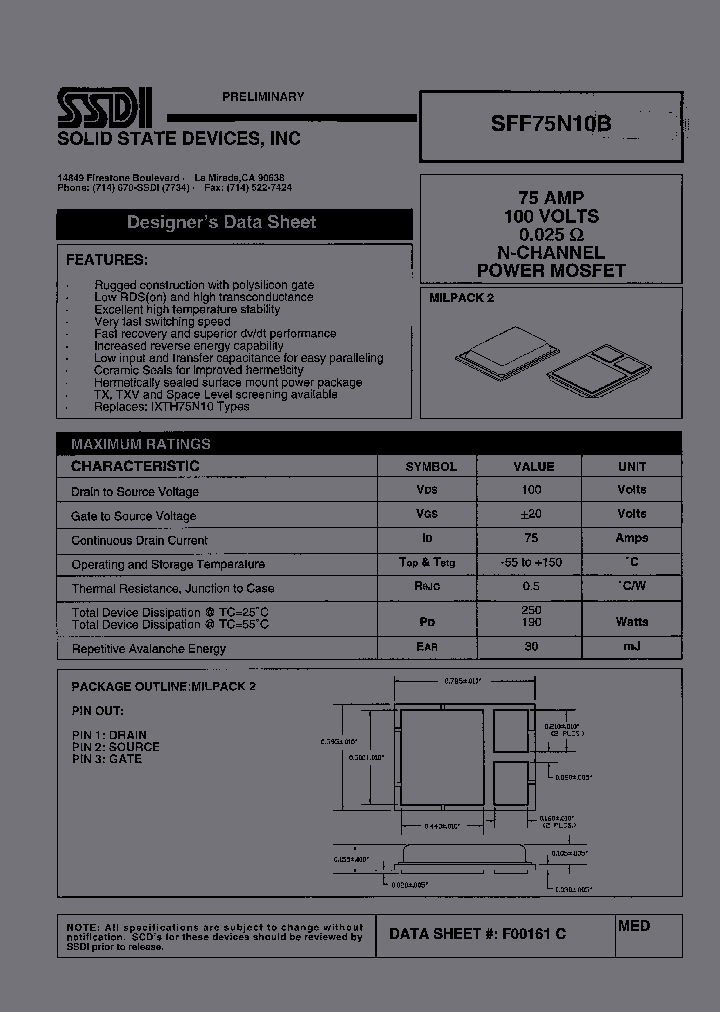 SFF75N10B_6708289.PDF Datasheet