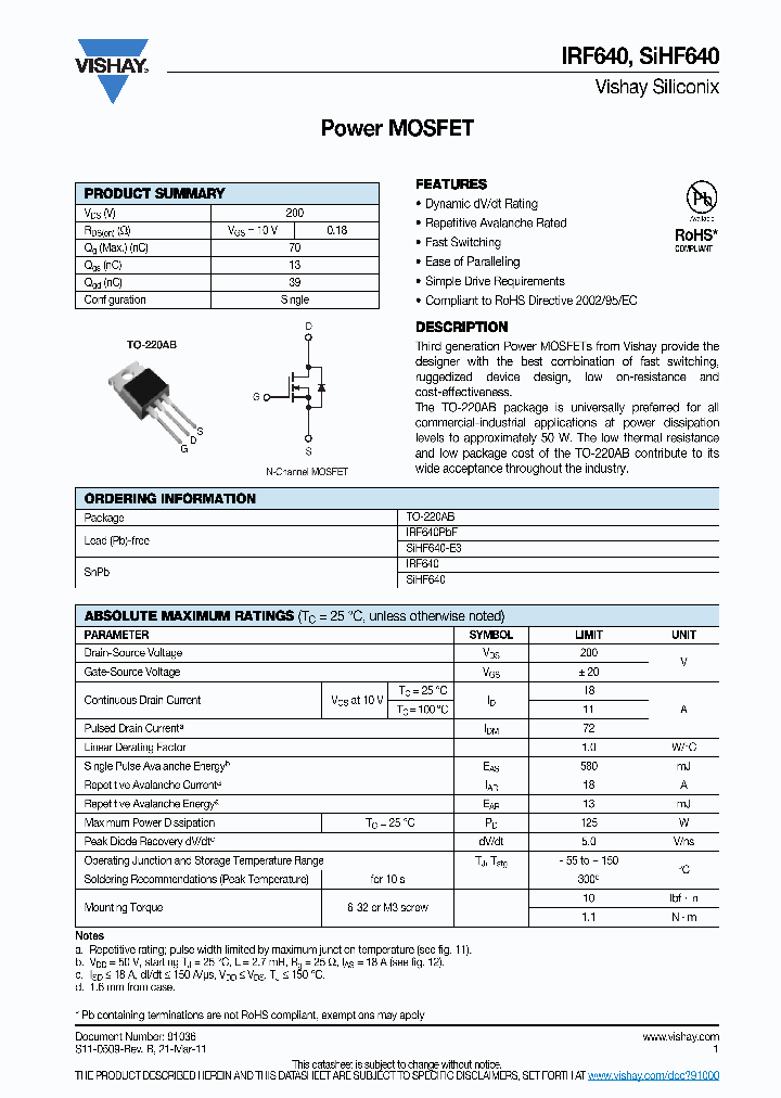 IRF640_6727998.PDF Datasheet