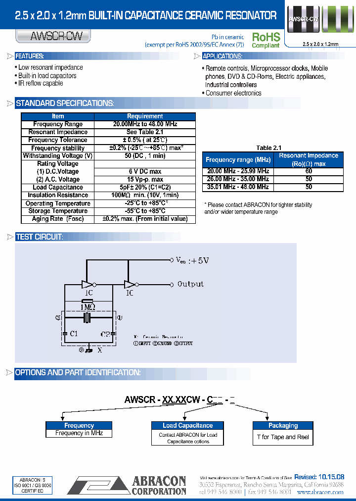 AWSCR-2000MHZCW-C05-T_6740151.PDF Datasheet