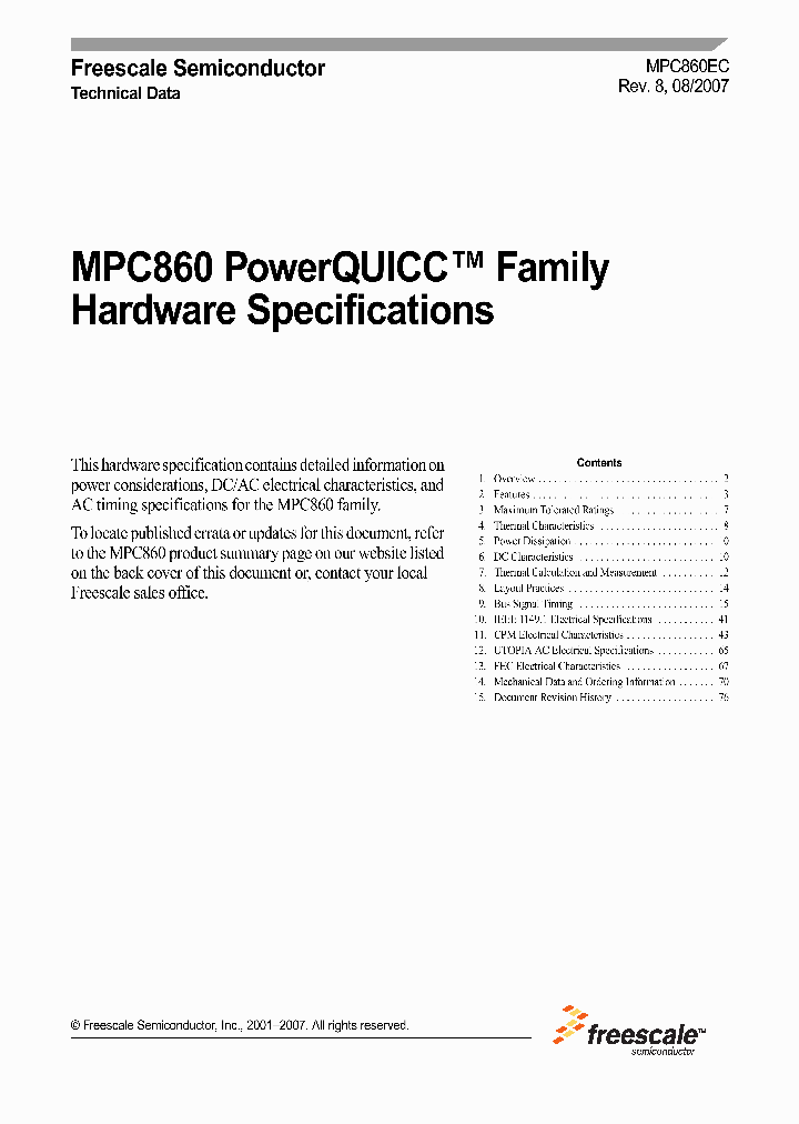 MPC860PZQ80D4R2_6741563.PDF Datasheet