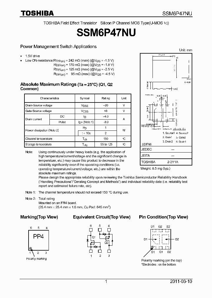 SSM6P47NU_6939531.PDF Datasheet