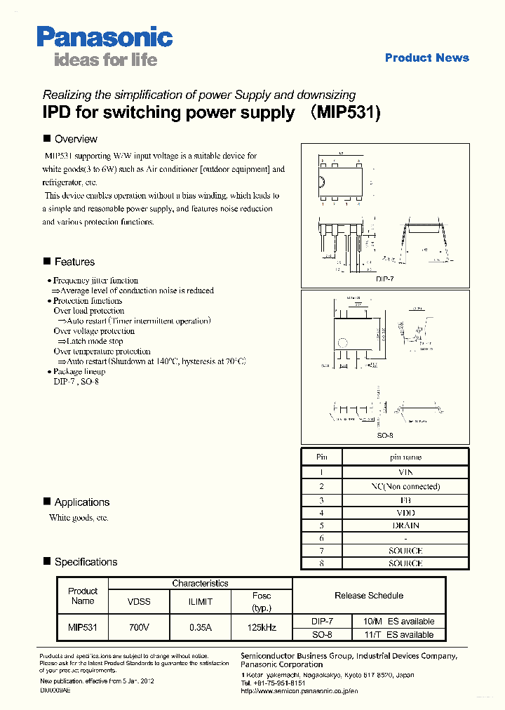 MIP531_6940834.PDF Datasheet