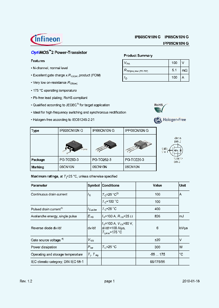 IPB05CN10NG_6775987.PDF Datasheet