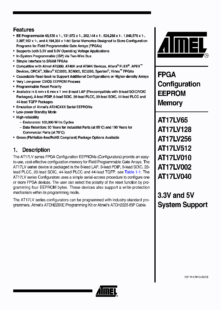 AT17LV256-10CJ_6785599.PDF Datasheet