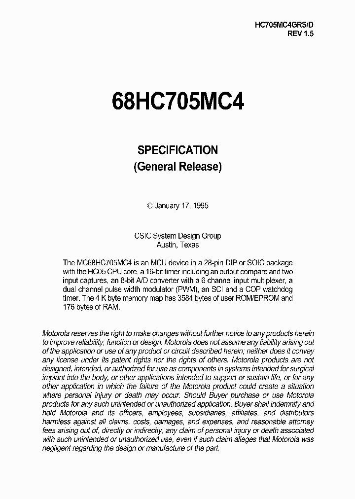 MC68HC705MC4_6810910.PDF Datasheet
