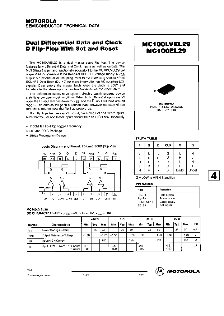 MC100LVEL29DWR2_6819861.PDF Datasheet