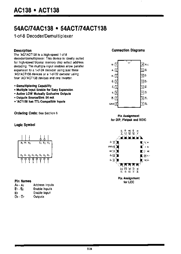 74ACT138LCQR_6825070.PDF Datasheet