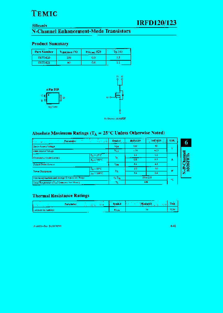 IRFD120_6949845.PDF Datasheet