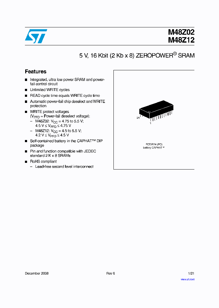 M48Z02-150PC6_6830688.PDF Datasheet