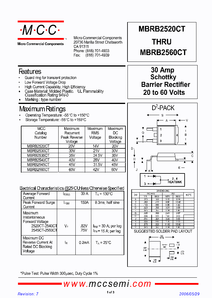 MBRB2535CT-TP_6833935.PDF Datasheet