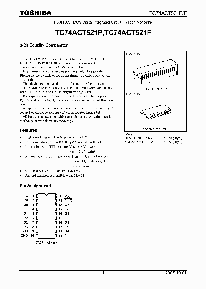 TC74ACT521P_6845569.PDF Datasheet