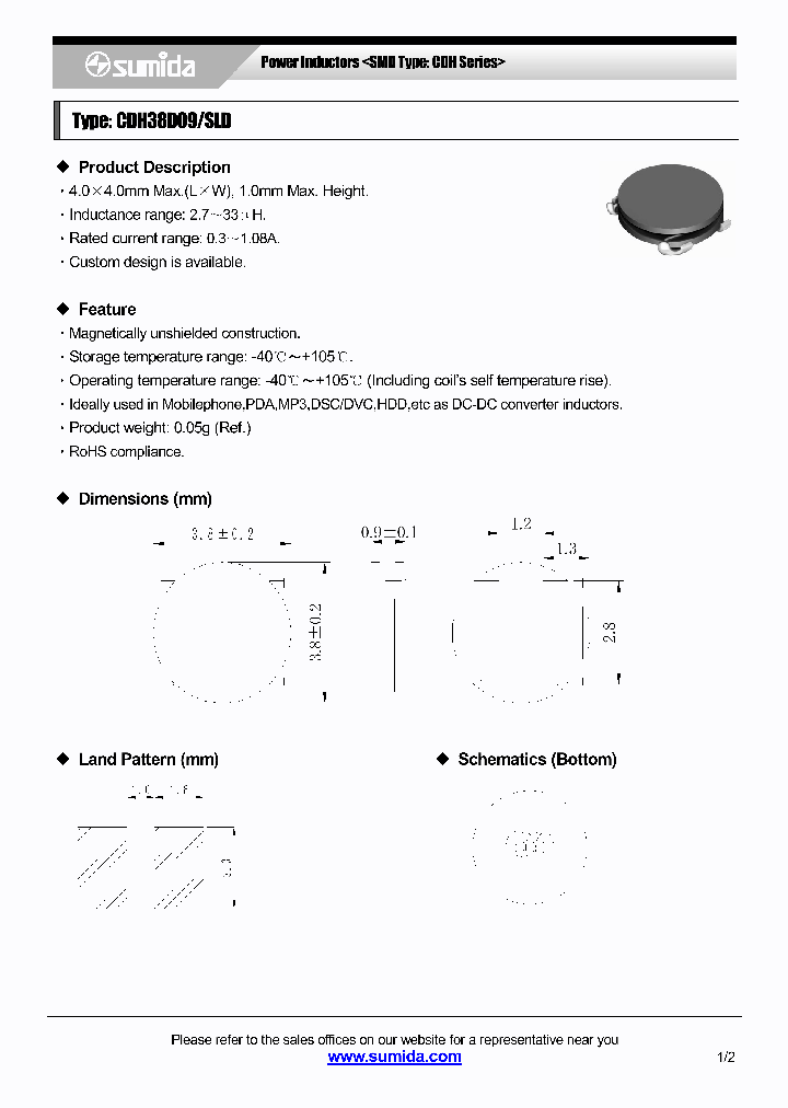 CDH38D09SLDNP-220MB_6844144.PDF Datasheet