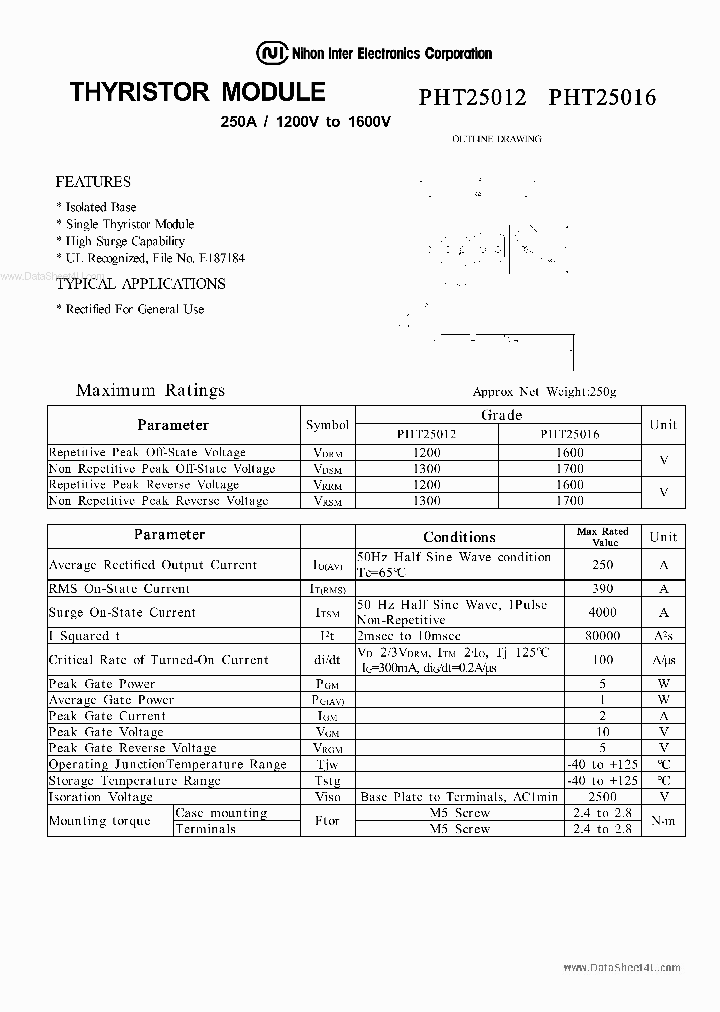 PHT25016_6951112.PDF Datasheet
