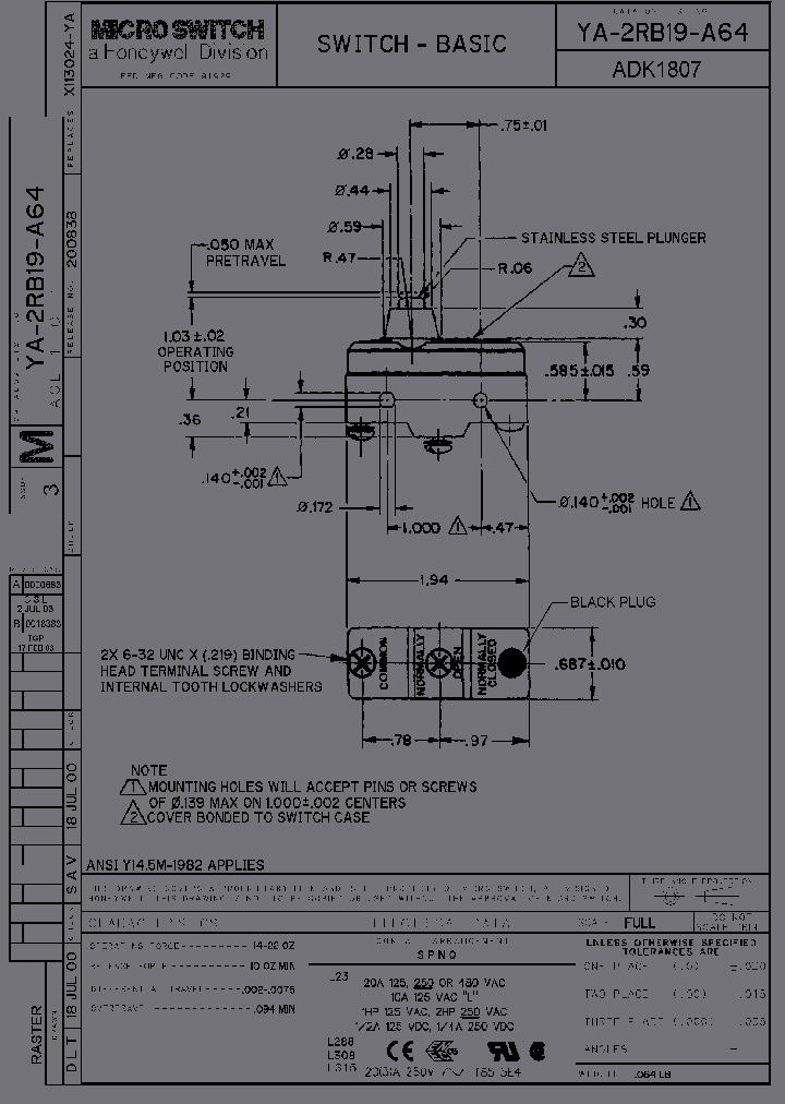 YA-2RB19-A64_6870452.PDF Datasheet