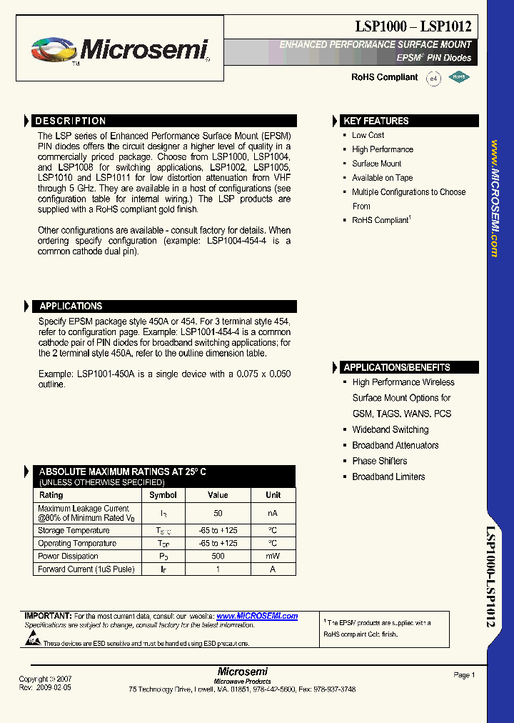 LSP1000-454-1_6875990.PDF Datasheet