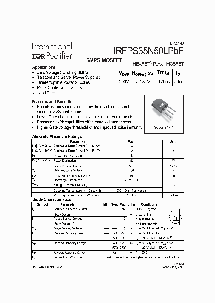 IRFPS35N50LPBF_6879430.PDF Datasheet