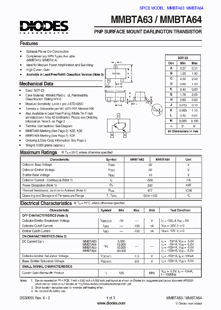 MMBTA63-13_6899600.PDF Datasheet